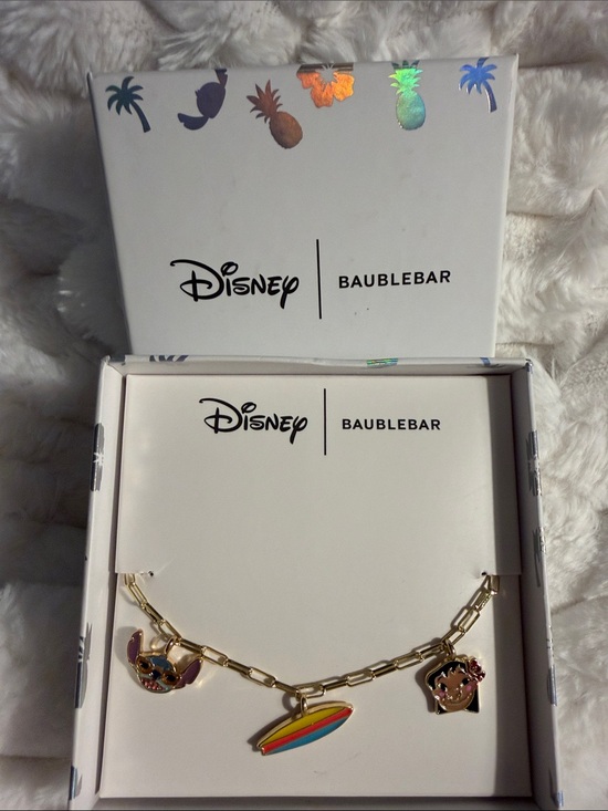 BaubleBar Jewelry - Disney x BaubleBar Gold Bracelet with Colorful Surfboard